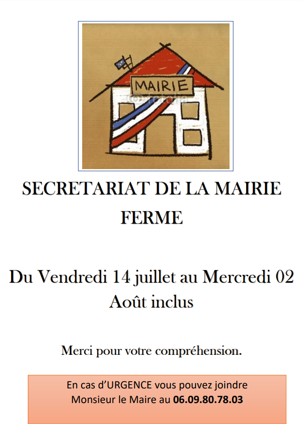 FERMETURE MAIRIE