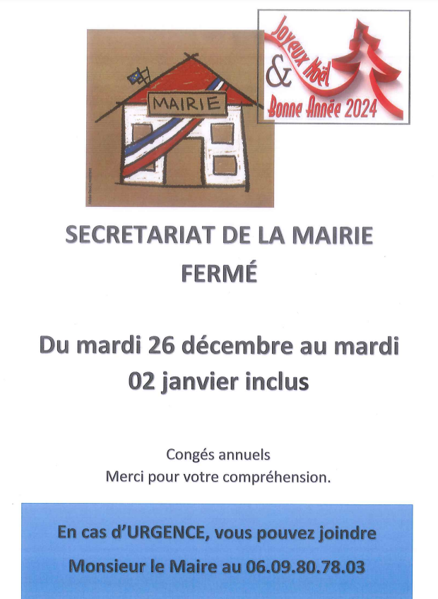 FERMETURE MAIRIE