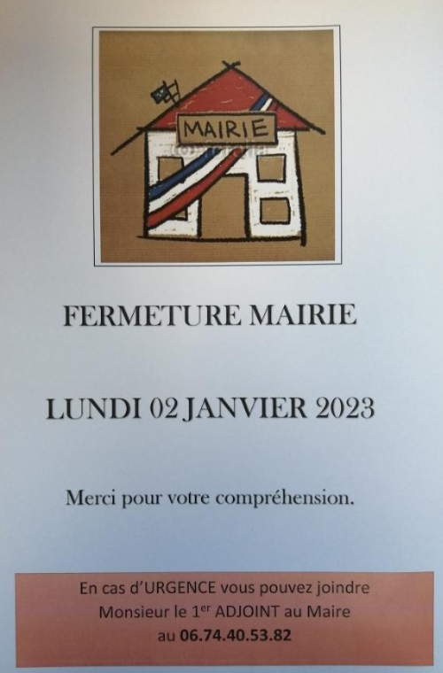 fermeture mairie